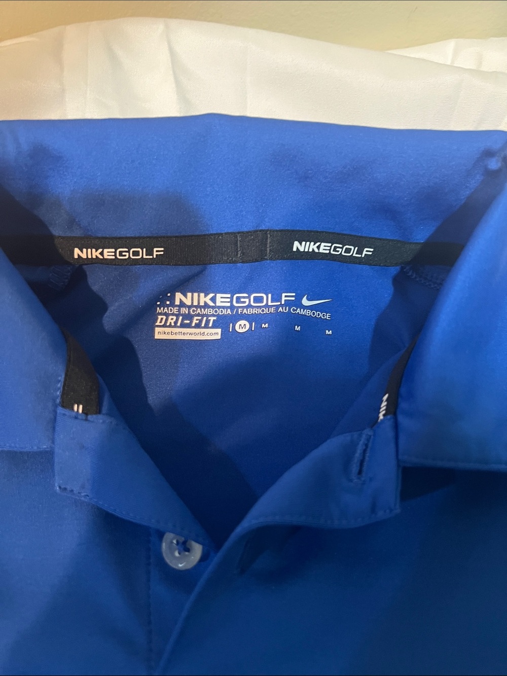 Nike Boys Long Sleeve Polo - Blue and Royal Blue (Size Medium Youth) - Picture 4 of 5